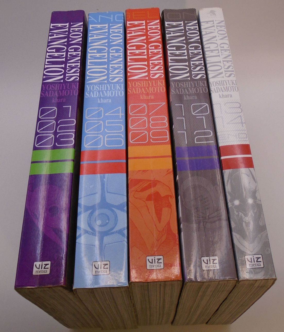 Lot 5 Neon Genesis Evangelion Manga (3 in 1 Edition) 1-5 English